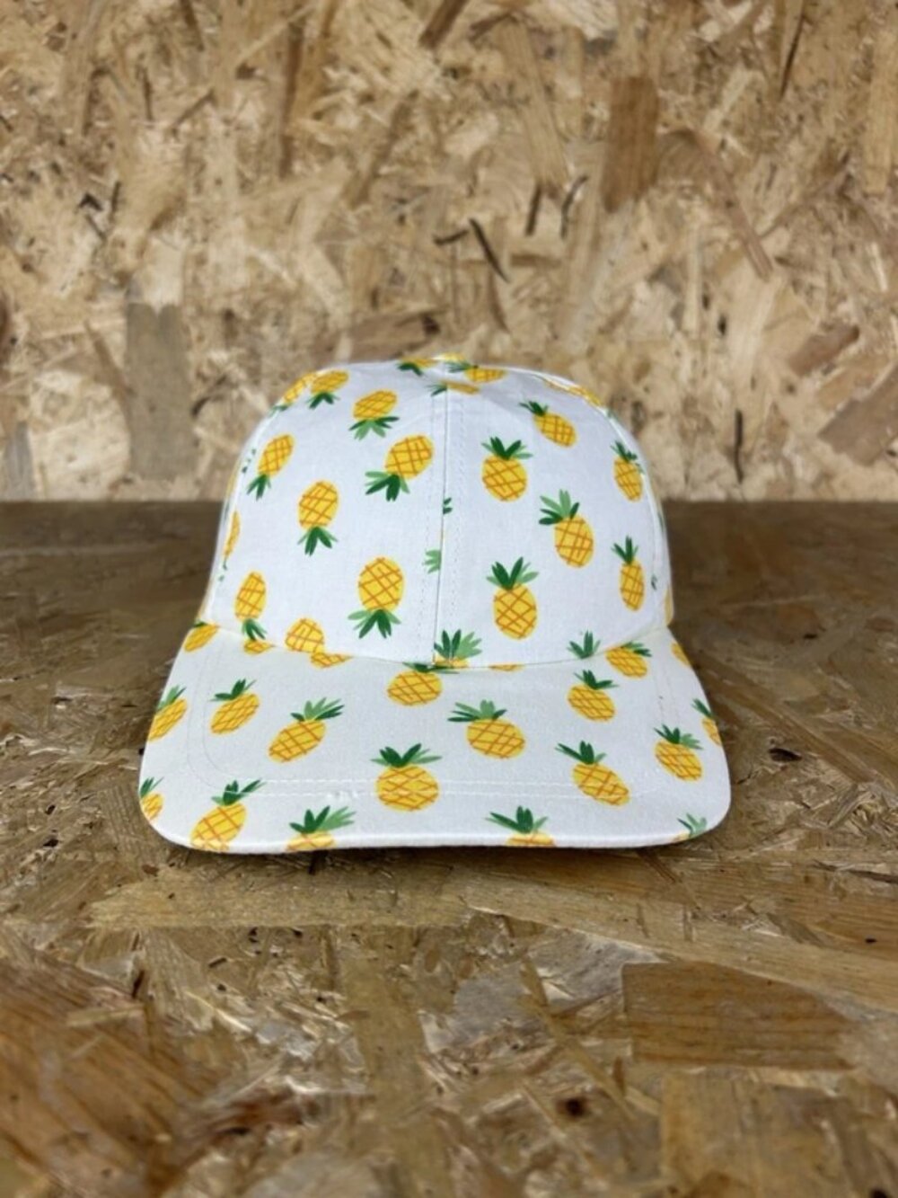 Pineapple Print Hat Cap Adjustable Strapback White One Size